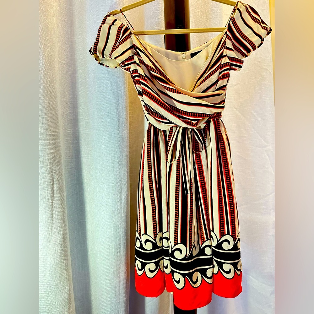 Striped Red and Black Women's Dress
